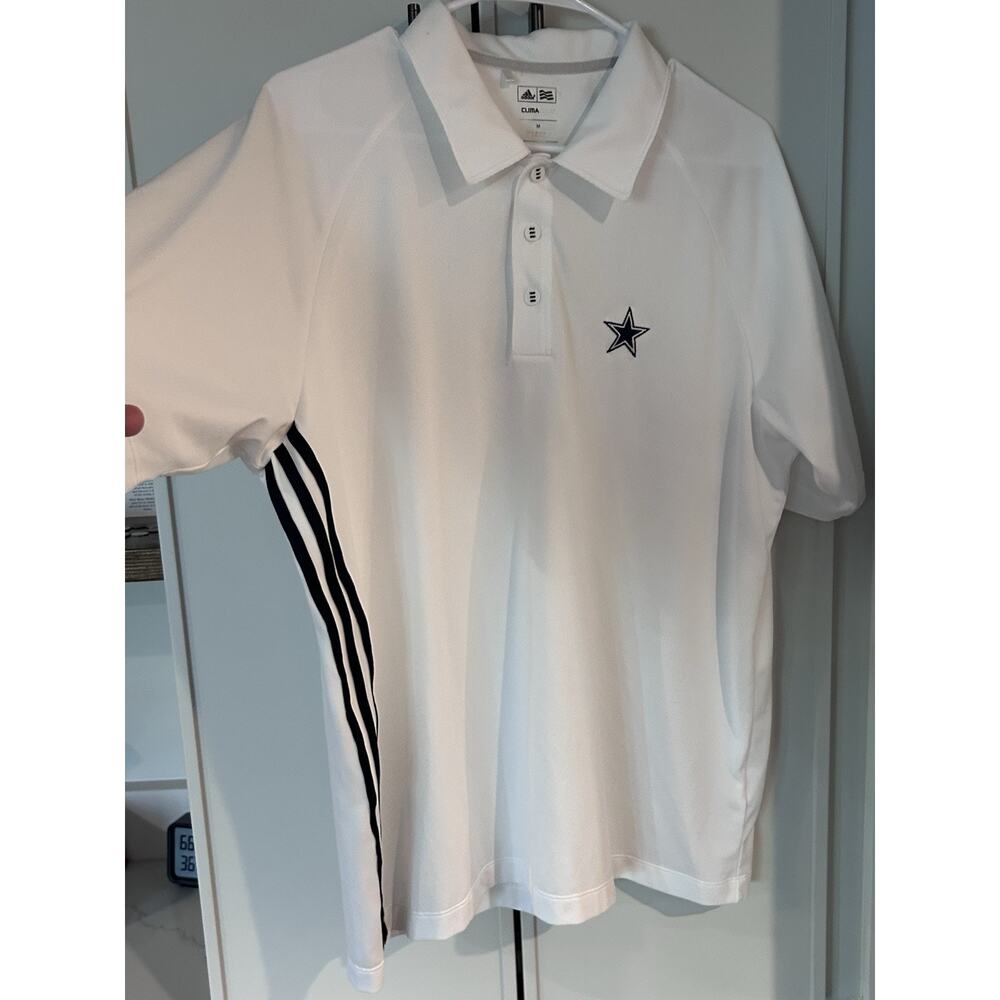 Adidas‎ Dallas Cowboys Clima Polo Shirt Men's M 3-Stripe NFL Golf Performance